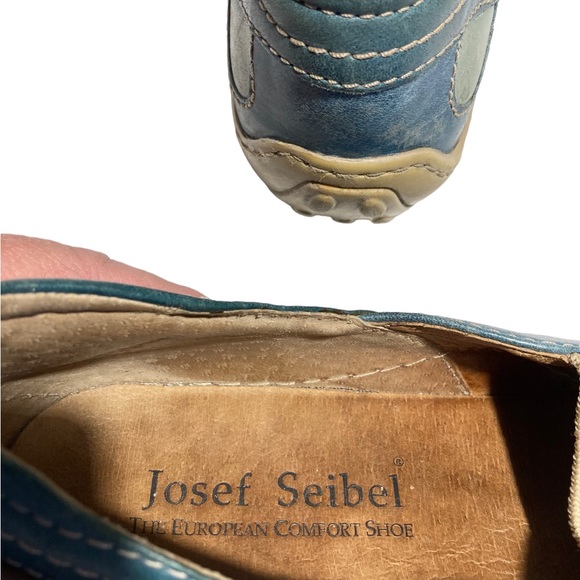 Joseph Seibel 96628 blue leather loafers size 10 - Picture 4 of 9